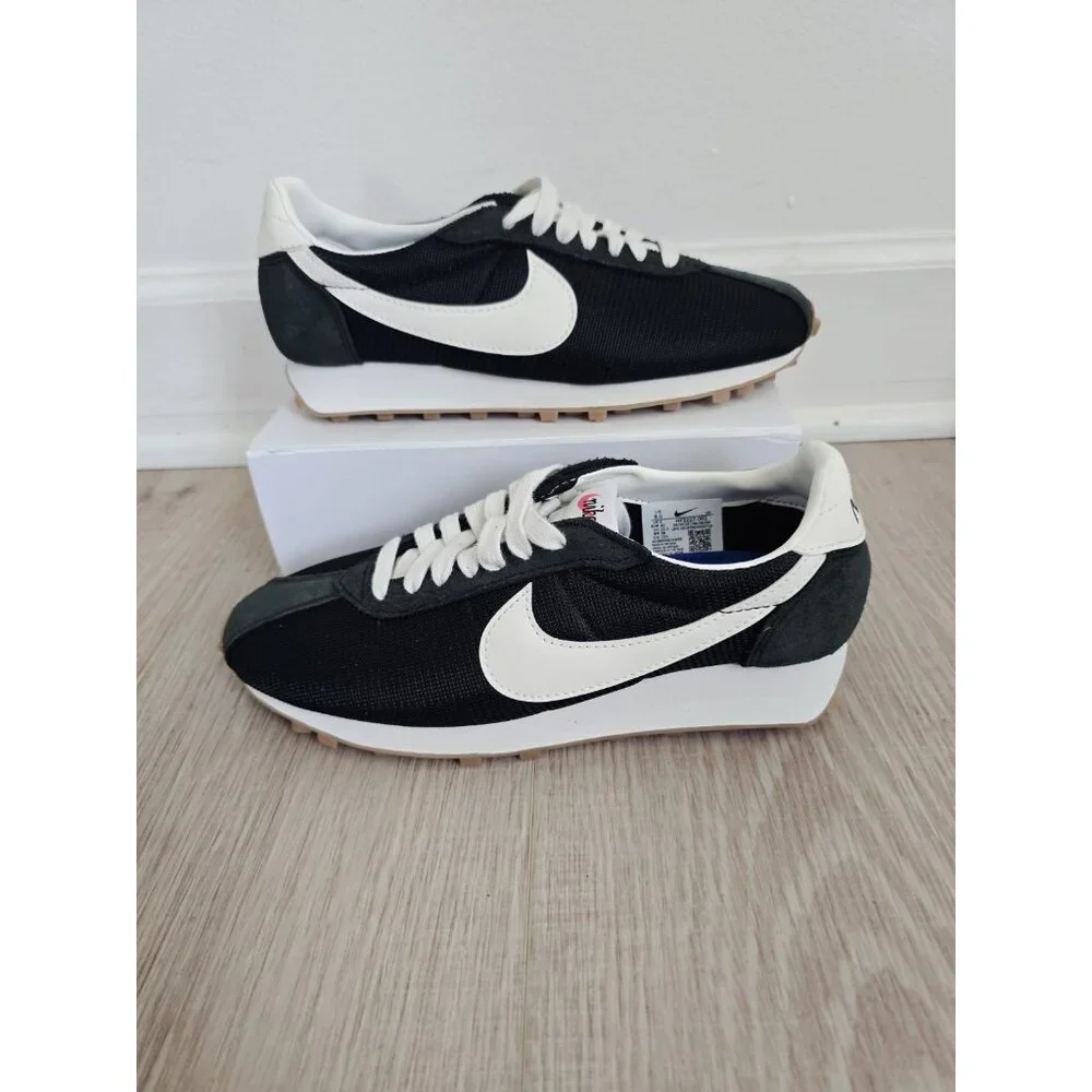 Nike LD-1000 Sneakers Shoes 8.5 Black White Retro Waffle Low Top Womens Unisex